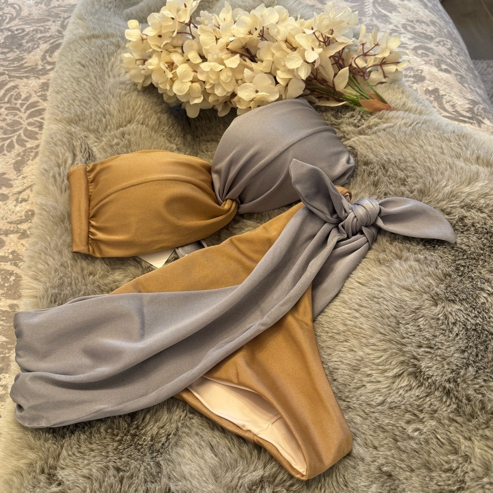 Reina Olga,  Bikini set….Gorgeous material 
NWT Designer Reina OHM